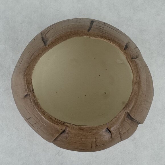 Vintage Ceramic Pumpkin Jar With Scarecrow Hat Lid Harvest Jack-O-Lantern 5.5" - Picture 7 of 11